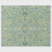 William Morris groen bloemperkool Verpakkingspapie Cadeaupapier (Vlak)