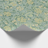 William Morris groen bloemperkool Verpakkingspapie Cadeaupapier (Hoek)