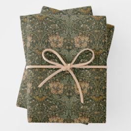 William Morris: Groen kamperfoelie inpakpapier