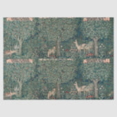William Morris Groene Bos Dier Botanisch Tissuepapier (Voorkant)