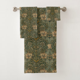 William Morris: Groene kamperfoelie Bad Handdoek