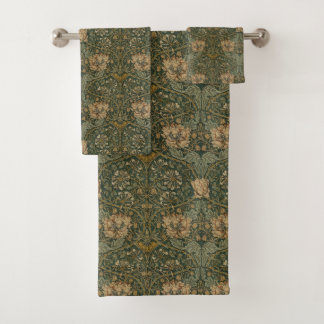 William Morris: Groene kamperfoelie Bad Handdoek