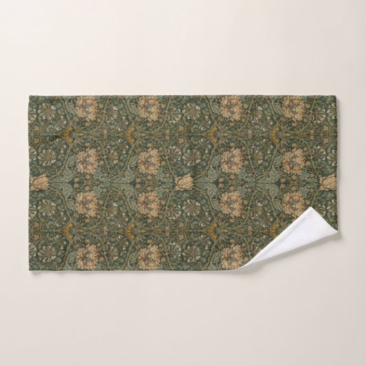 William Morris: Groene kamperfoelie Bad Handdoek (Handdoek)