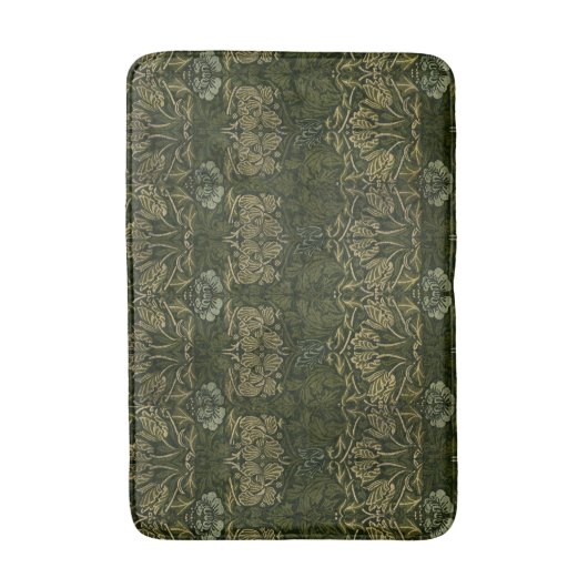 William Morris: Groene Tulp en Roos badmat (Voorkant Verticaal)