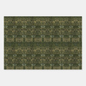 William Morris: Groene tulp en Roos inpakpapier Vel (Voorkant)