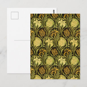 William Morris Groene Tulp Lelie Behang Briefkaart
