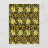 William Morris Groene Tulp Lelie Behang Briefkaart (Voorkant)