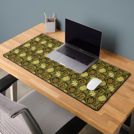 William Morris Groene Tulp Lelie Behang Bureaumat (Kantoor 2)