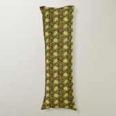 William Morris Groene Tulp Lelie Behang Lichaamskussen (Voorkant Verticaal)