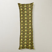 William Morris Groene Tulp Lelie Behang Lichaamskussen (Achterkant (Verticaal))