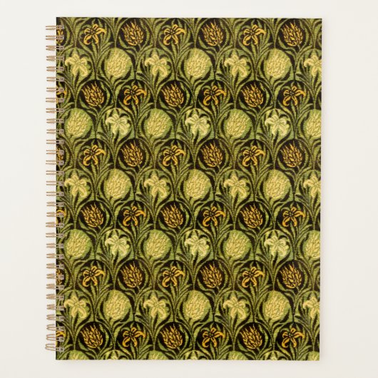 William Morris Groene Tulp Lelie Behang Planner (Voorkant)