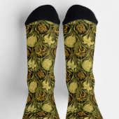 William Morris Groene Tulp Lelie Behang Sokken (Top)
