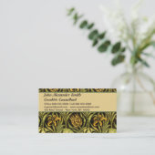 William Morris Groene Tulp Lelie Behang Visitekaartje (Staand voorkant)