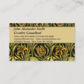 William Morris Groene Tulp Lelie Behang Visitekaartje (Voorkant)