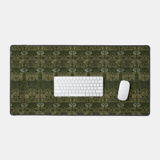 William Morris: Groene Tulp & Roos bureaumat (Keyboard & Muis)