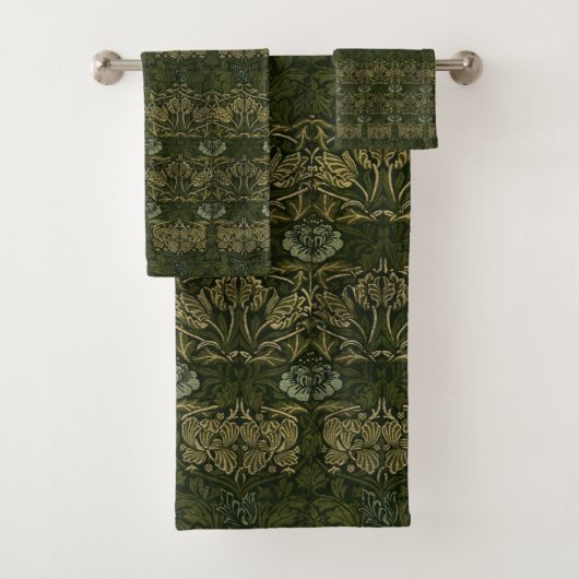 William Morris: Groene Tulp & Rozen handdoekset Bad Handdoek (Insitu)