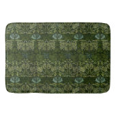 William Morris Grote Groene Bladeren & Blauwe Bloe Badmat (Voorkant)