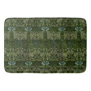 William Morris Grote Groene Bladeren & Blauwe Bloe Badmat