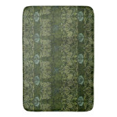 William Morris Grote Groene Bladeren & Blauwe Bloe Badmat (Voorkant Verticaal)