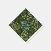 William Morris Grote Groene Bladeren & Blauwe Bloe Servet (Hoek)