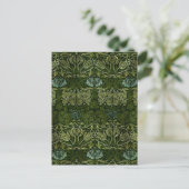 William Morris Grote Groene Tulp Roos Behang Briefkaart (Staand voorkant)