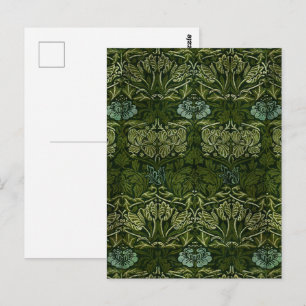 William Morris Grote Groene Tulp Roos Behang Briefkaart