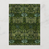 William Morris Grote Groene Tulp Roos Behang Briefkaart (Voorkant)