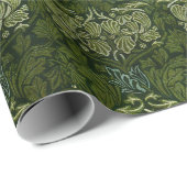 William Morris Grote Groene Tulp Roos Behang Cadeaupapier (Rol Hoek)