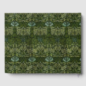 William Morris Grote Groene Tulp Roos Behang Gastenboek (Achterkant)