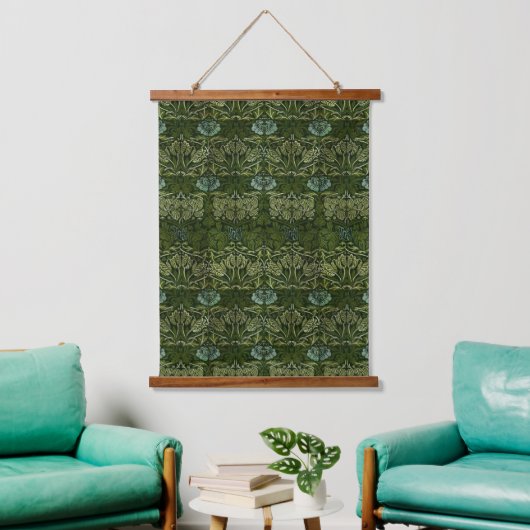 William Morris Grote Groene Tulp Roos Behang Hangend Wandkleed (Woonkamer)