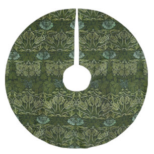William Morris Grote Groene Tulp Roos Behang Kerstboom Rok