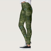 William Morris Grote Groene Tulp Roos Behang Leggings (Links)