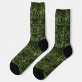 William Morris Grote Groene Tulp Roos Behang Sokken (Links)