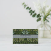 William Morris Grote Groene Tulp Roos Behang Visitekaartje (Staand voorkant)