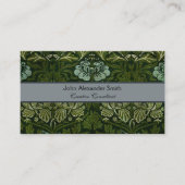 William Morris Grote Groene Tulp Roos Behang Visitekaartje (Voorkant)