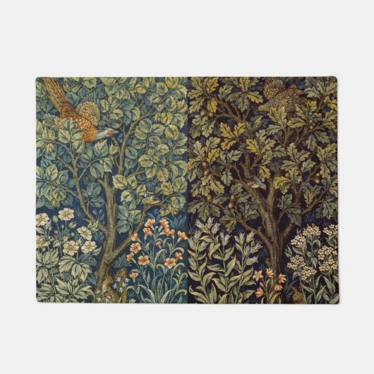 William Morris Haanfazant Bosvogel Boom Deurmat (Voorkant)