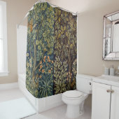 William Morris Haanfazant Bosvogel Boom Douchegordijn (In situ)