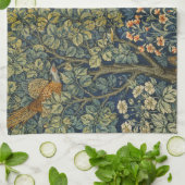 William Morris Haanfazant Bosvogel Boom Theedoek (Gevouwen)