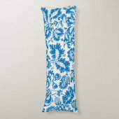 William Morris heeft Blue Botanical geïnspireerd Lichaamskussen (Voorkant Verticaal)