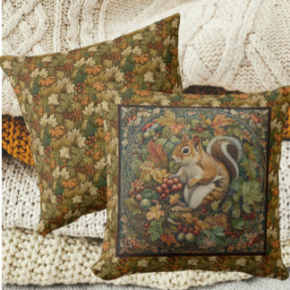William Morris Herfst Chipmunk Bladeren Bessen Kussen