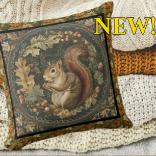 William Morris Herfst Eekhoorn Herfstbladeren Kussen