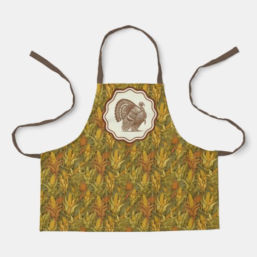 William Morris Herfst Kalkoen Mais Schort (Voorkant)