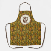 William Morris Herfst Mais Eekhoorn Retro Schort (Voorkant)