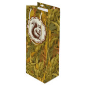 William Morris Herfst Mais Eekhoorn   Wijn Cadeautas (Voorkant Gekanteld)