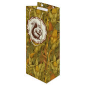 William Morris Herfst Mais Eekhoorn   Wijn Cadeautas (Achterkant Gekanteld)