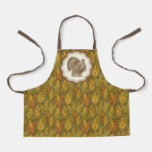 William Morris Herfst Mais Kalkoen Retro Schort (Voorkant)