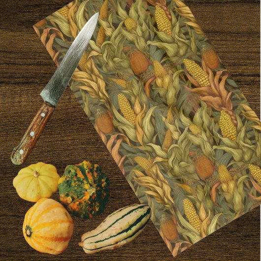 William Morris Herfst Mais Retro Theedoek