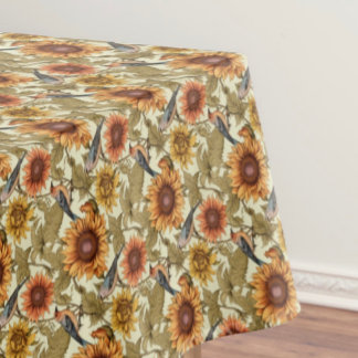 William Morris Herfst Zonnebloemen Vogels Herfst Tafelkleed