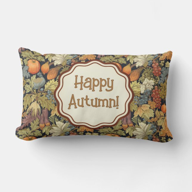 William Morris Herfstbladeren Pompoenen Persoonlij Kussen (Voorkant)