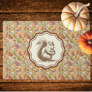 William Morris Herfstbladeren Vintage eekhoorn Deurmat
